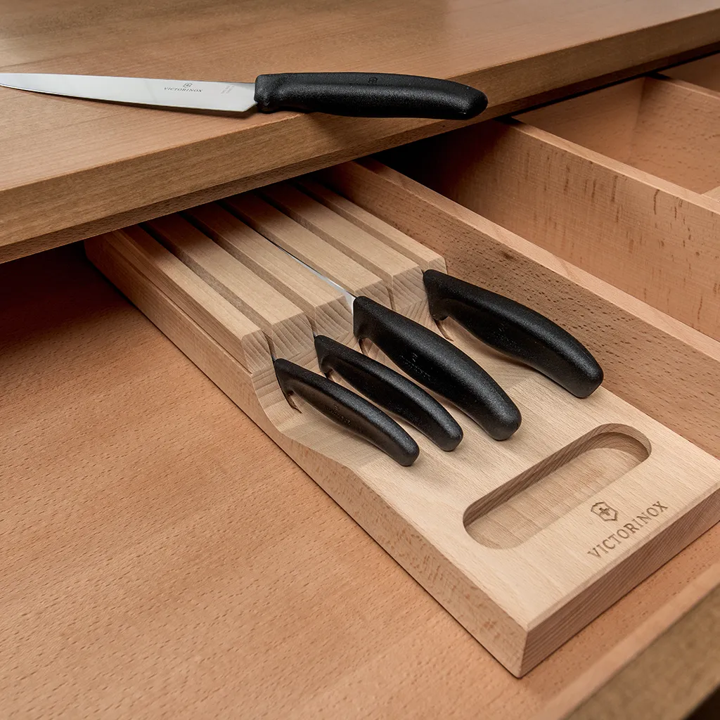 Victorinox Wooden block of 5 kitchen knives